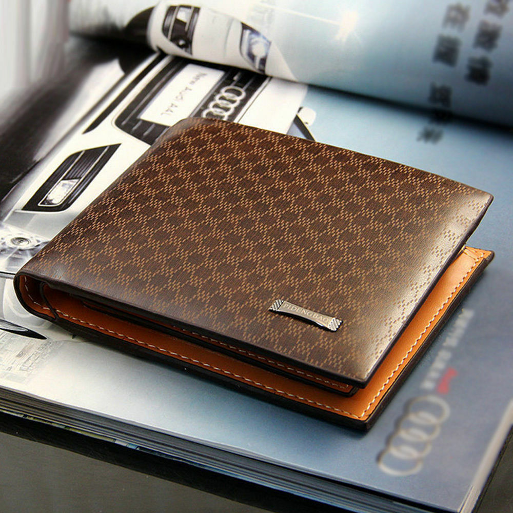 Fashion Men's PU Leather Bifold Wallet ID Credit Card Holder Clutch  Pocket Purse
