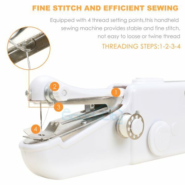 Mini Diy Portable Sewing Machine Tailor Stitch Hand-held Home Travel  Cordless