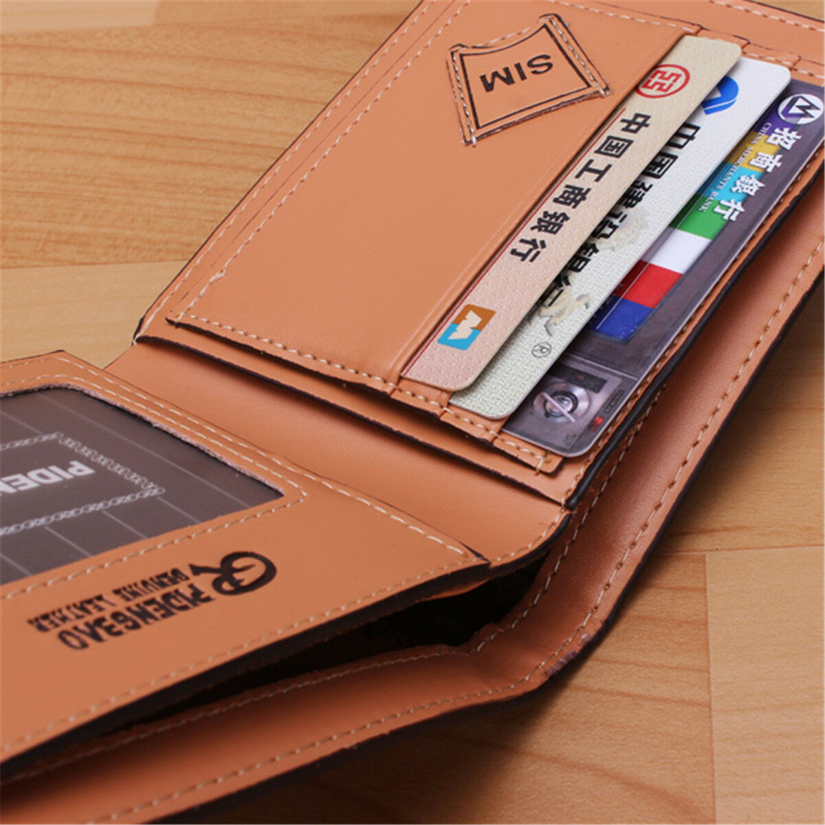 Men Wallet Leather Business Foldable Wallet Luxury Billfold Slim Hipster  Credit Card/ID Holders Inserts Coin Purses Cartera sac